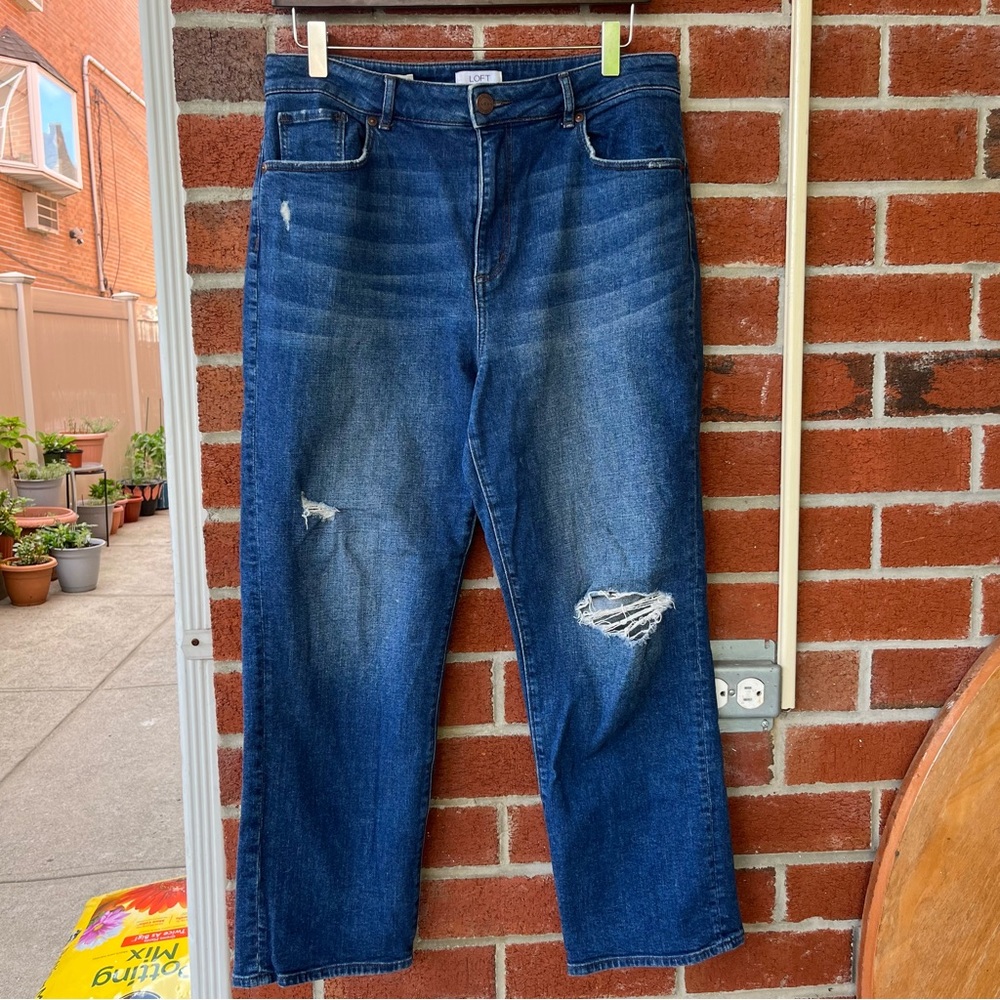 LOFT Outlet | Curvy High Rise Straight Jeans